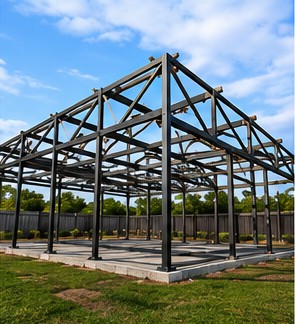 Steel structure fabrication project