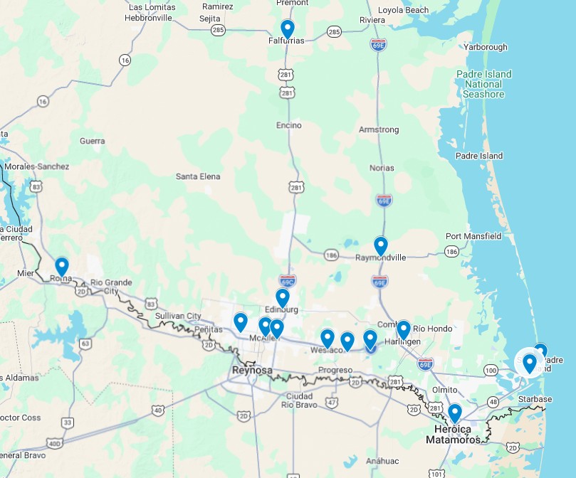 JHM Welding service area across South Texas